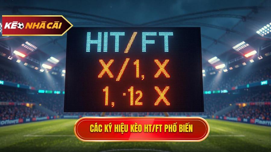 Các ký hiệu phổ biến trong bảng kèo HT/FT